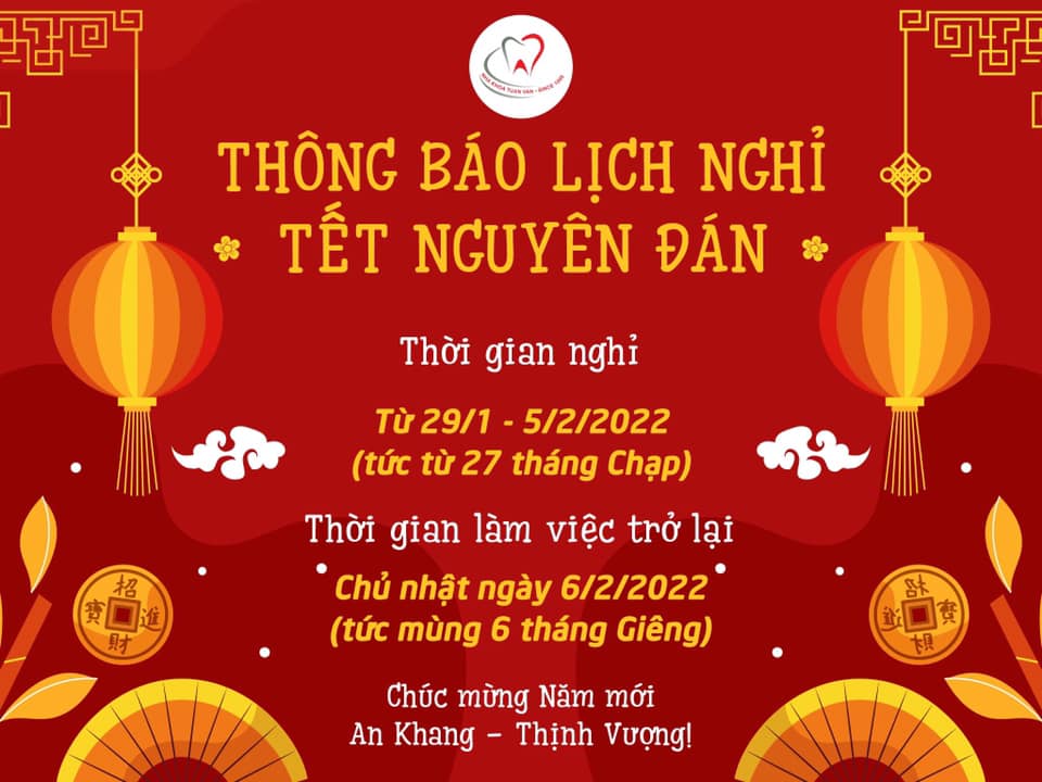 THÔNG BÁO NGHỈ TẾT NGUYÊN ĐÁN 2022