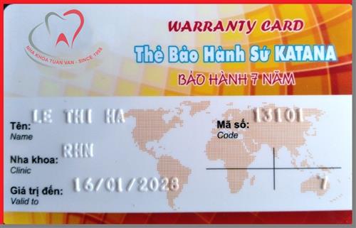 Chế độ bảo hành răng sứ tại Nha Khoa Tuấn Vân
